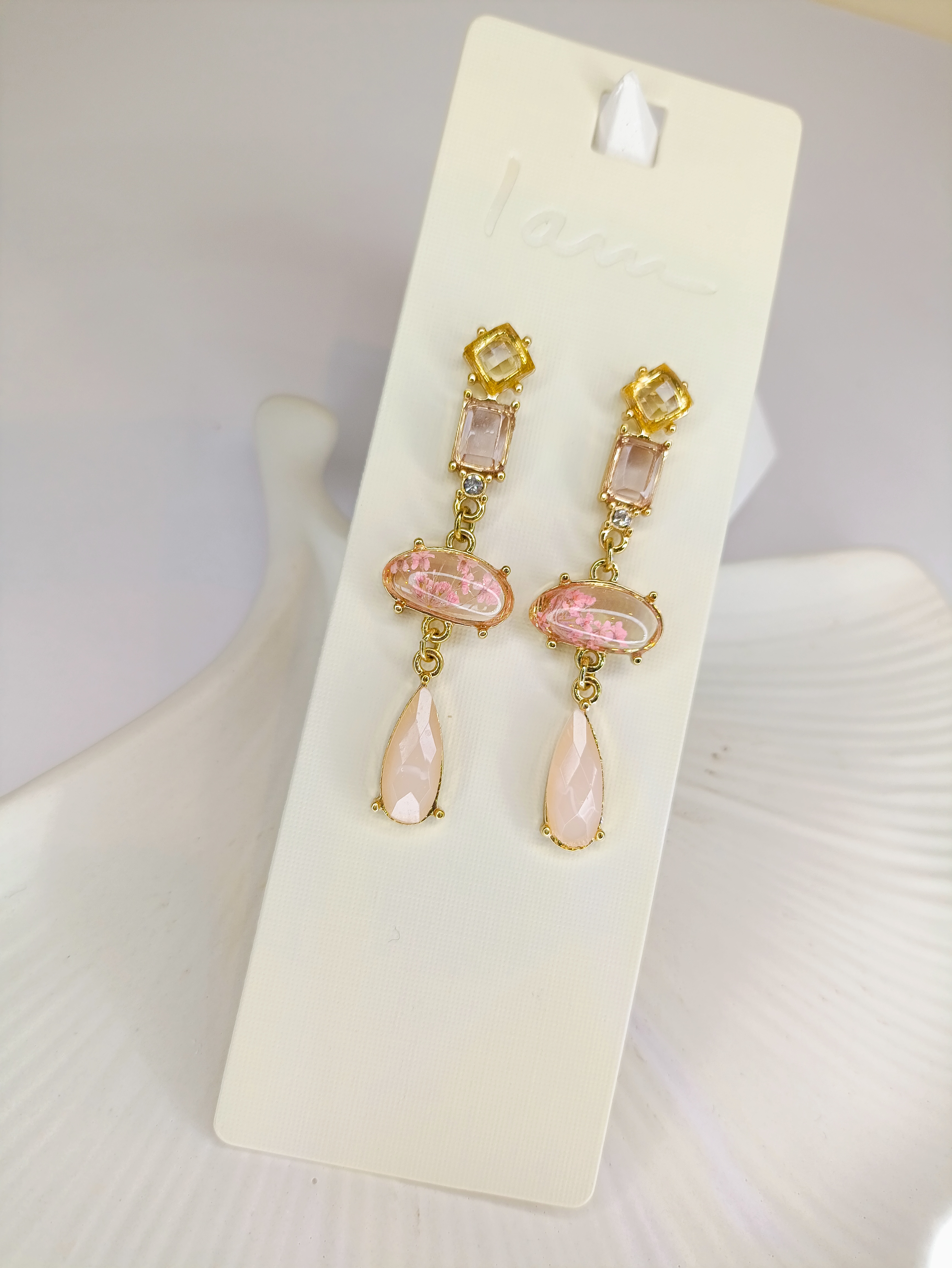 گوشواره ترکیب سنگ و رزین i am