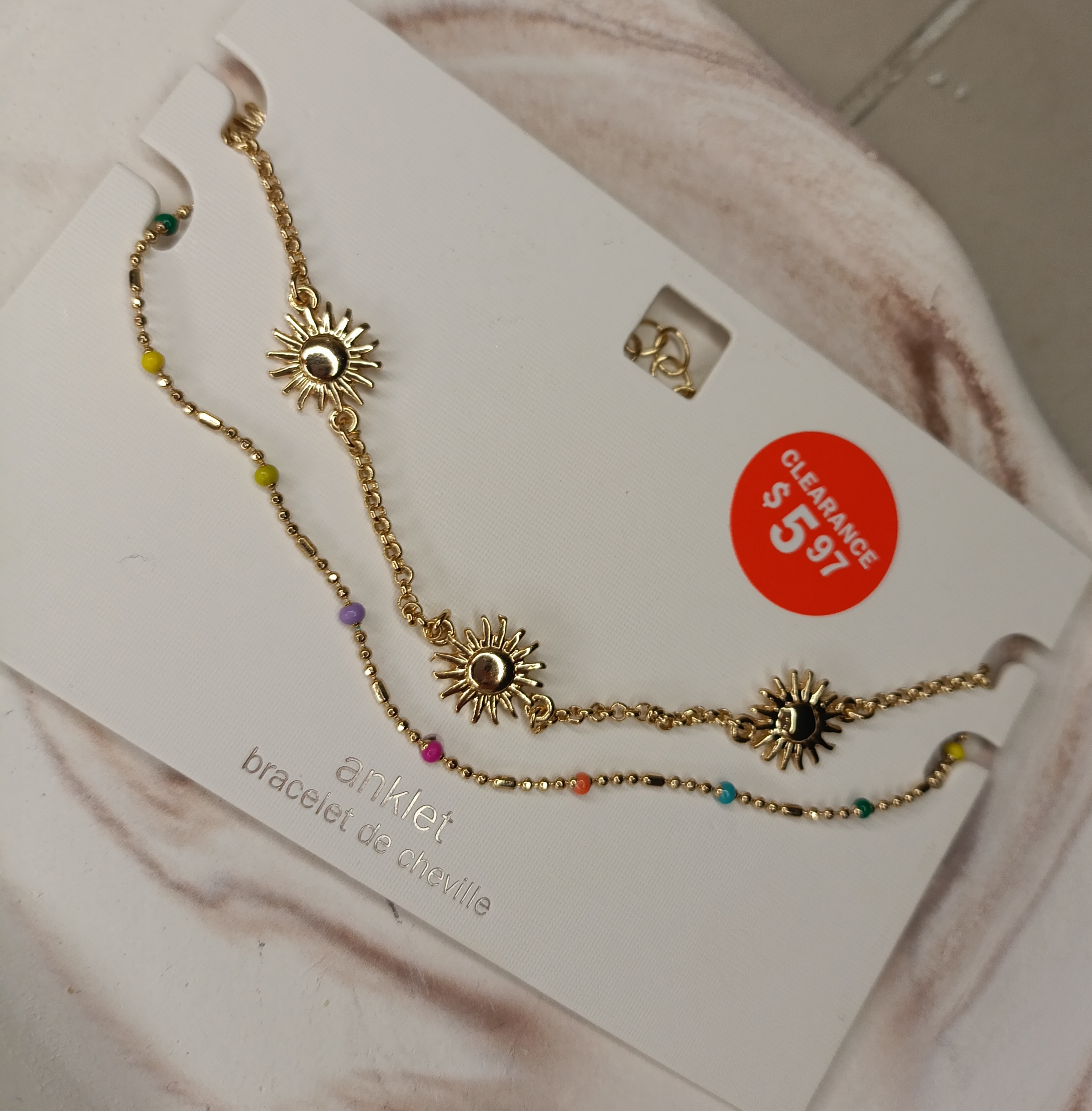 پابند دوتایی خورشید طلایی وارداتی🌞